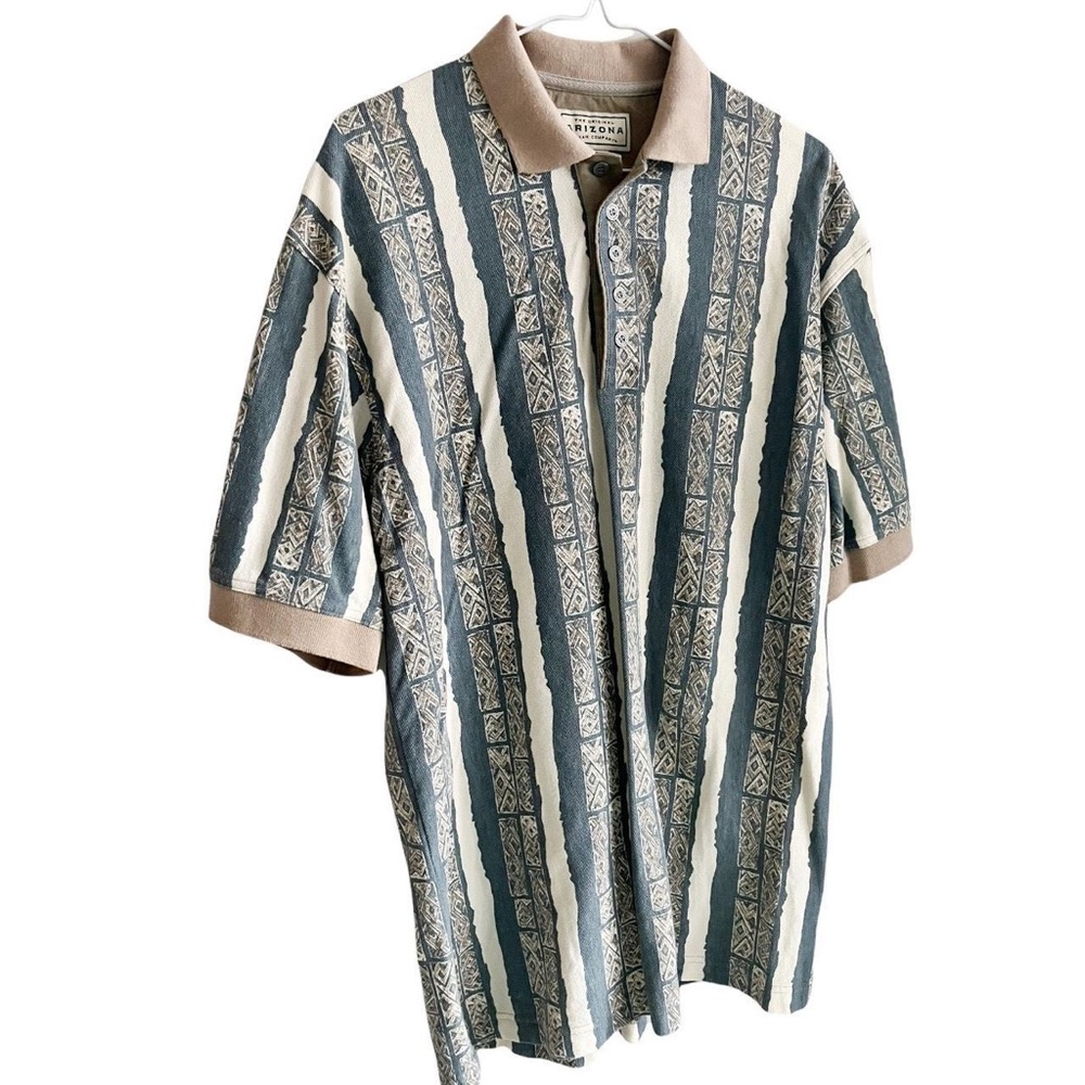 Vintage patterned nineties polo tee